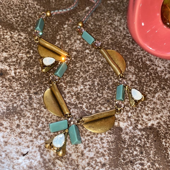 J. Crew chunky costume necklace on *adjustable* braided rope chain - Picture 3 of 7